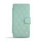 Housse cuir Sony Xperia Z3 Compact  - Bleu clair - Couture ( Nappa - Pantone 277C ) 