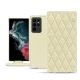 Capa em pele Samsung Galaxy S22 Ultra - Ivoire - Couture ( Sleek P C12 - White ) 