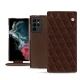 Funda de piel Samsung Galaxy S22 Ultra - Châtaigne - Couture ( Pantone 476C ) 