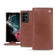Samsung Galaxy S22 Ultra leather case - Passion vintage ( Glutton - Red ) 
