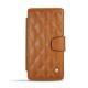 Sony Xperia Z3 Compact  leather case - Marron - Couture ( Nappa - Pantone 1615C ) 