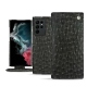 Capa em pele Samsung Galaxy S22 Ultra - Autruche nero