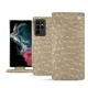 Funda de piel Samsung Galaxy S22 Ultra - Autruche desert