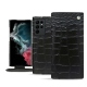 Funda de piel Samsung Galaxy S22 Ultra - Crocodile nero