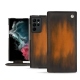 Housse cuir Samsung Galaxy S22 Ultra - Marron Patine