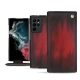 Housse cuir Samsung Galaxy S22 Ultra - Rouge Patine