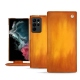 Samsung Galaxy S22 Ultra leather case - Orange Patine