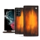 Housse cuir Samsung Galaxy S22 Ultra - Fauve Patine