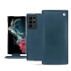 Samsung Galaxy S22 Ultra leather case - Blu mediterran