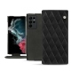 가죽 커버 Samsung Galaxy S22 Ultra - Negre poudro - Couture