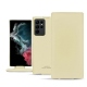 가죽 커버 Samsung Galaxy S22 Ultra - Beige PU