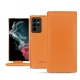 Samsung Galaxy S22 Ultra leather case - Orange PU