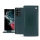 Samsung Galaxy S22 Ultra leather case - Bleu Veggie