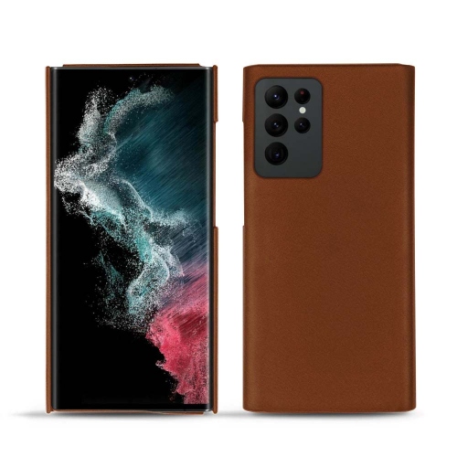 Funda de piel de primera calidad para Samsung Galaxy S22 UltraMarron ( Nappa - Pantone #8B4720 ) 