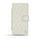 Funda de piel Sony Xperia Z3 Compact  - Ivoire - Couture ( Sleek P C12 - White ) 