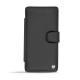 Funda de piel Sony Xperia Z3 Compact  - Ebène ( Sleek P C12 - Black ) 