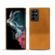 Coque cuir Samsung Galaxy S22 Ultra - Or Maïa ( Pantone 871C ) 