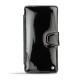Lederschutzhülle Sony Xperia Z3 Compact  - Onyx ( Bologna Hi Gloss - Black ) 