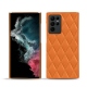 Samsung Galaxy S22 Ultra leather cover - Orange - Couture ( Nappa - Pantone 1495U ) 