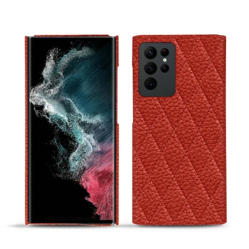 Premium leather case for Samsung Galaxy S22 UltraPapaye - Couture ( Pantone #b54317 ) 