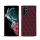 Capa em pele Samsung Galaxy S22 Ultra - Lie de vin - Couture ( Pantone 5115C ) 