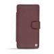 Housse cuir Sony Xperia Z3 Compact  - Lie de vin ( Pantone 5115C ) 