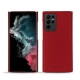 가죽 커버 Samsung Galaxy S22 Ultra - Rouge PU