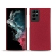 Samsung Galaxy S22 Ultra leather cover - Rouge passion