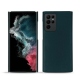 Samsung Galaxy S22 Ultra leather cover - Bleu Veggie