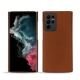 Coque cuir Samsung Galaxy S22 Ultra - Marron Veggie