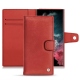Samsung Galaxy S22 Ultra leather case - Cerise vintage ( Pantone 185C ) 