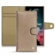 Samsung Galaxy S22 Ultra leather case - Taupe vintage ( Pantone 7530C ) 