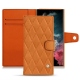Samsung Galaxy S22 Ultra leather case - Mandarine vintage - Couture