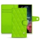 Samsung Galaxy S22 Ultra leather case - Vert fluo - Couture