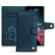 Samsung Galaxy S22 Ultra leather case - Blu mediterran