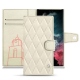 Samsung Galaxy S22 Ultra leather case - Blanc escumo - Couture