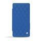 Capa em pele Sony Xperia Z3 Compact  - Bleu océan - Couture ( Nappa - Pantone 293C ) 