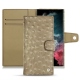 Samsung Galaxy S22 Ultra leather case - Autruche desert