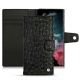Custodia in pelle Samsung Galaxy S22 Ultra - Autruche nero