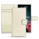 Samsung Galaxy S22 Ultra leather case - Blanc PU