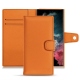 Samsung Galaxy S22 Ultra leather case - Orange PU