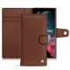 Custodia in pelle Samsung Galaxy S22 Ultra - Marron délicat