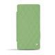 Housse cuir Sony Xperia Z3 Compact  - Vert olive - Couture ( Nappa - Pantone 578U ) 