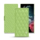 Samsung Galaxy S22 Ultra leather case - Vert olive - Couture ( Nappa - Pantone 578U ) 