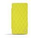 Custodia in pelle Sony Xperia Z3 Compact  - Jaune fluo - Couture