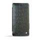 Housse cuir Sony Xperia Z3 Compact  - Autruche nero
