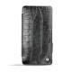 Custodia in pelle Sony Xperia Z3 Compact  - Crocodile nero