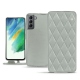 Custodia in pelle Samsung Galaxy S21 FE - Gris - Couture ( Nappa - Pantone W428C ) 