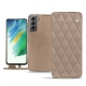 Lederschutzhülle Samsung Galaxy S21 FE - Taupe vintage - Couture