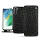 Custodia in pelle Samsung Galaxy S21 FE - Autruche nero